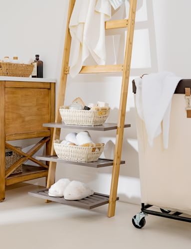 StorageWorks Small Storage Basket, Woven Basket for Shelves, White - Image 6
