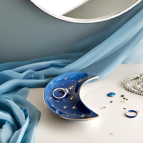 Small Moon Jewelry Dish Tray, Blue - Image 6