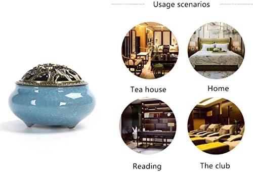 Ceramic Incense Burner with Lid, Cone Coil Incense Holder for Home - Image 7