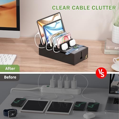Pezin & Hulin Multi Charger Station Organizer - Black Bamboo - Image 7