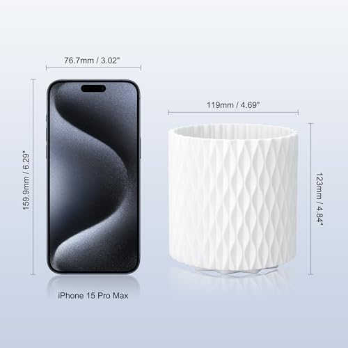 Pen Holder - 360° Rotating, 5 Slot Pen Holder For Desk. Pencil Holder For Office,School,Dorm Room&Vanity, Desk Accessories(White) - Image 6