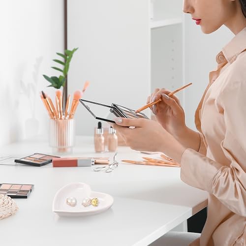 QUELIEN Heart-Shaped White Jewelry Tray for Rings, Earrings, and Necklaces – Elegant Ceramic Trinket Dish and Key Holder Bowl for Women and Girls, Perfect for Home Decor and Organizing - Image 5