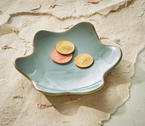 Tag Organic Wave Trinket Dish Large Blue Stoneware Blue - Image 2