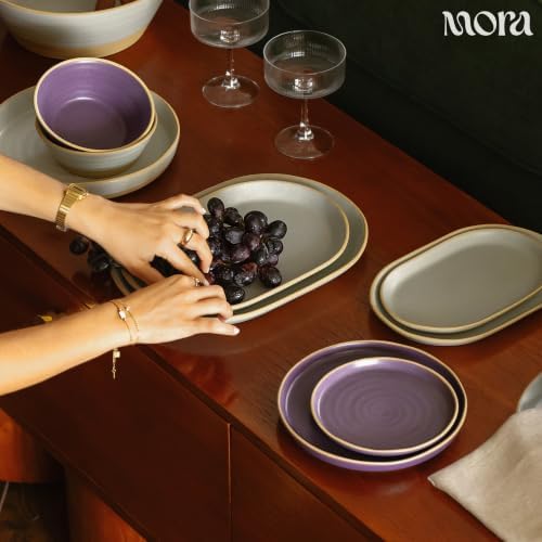 Mora Ceramic Decorative Tray - 9.4in Dish for Jewelry, Perfume, Makeup, Accessories, Candle, in the Bathroom Vanity, Bedside, or Kitchen Counter. Cute Organizers - Mist - Image 7
