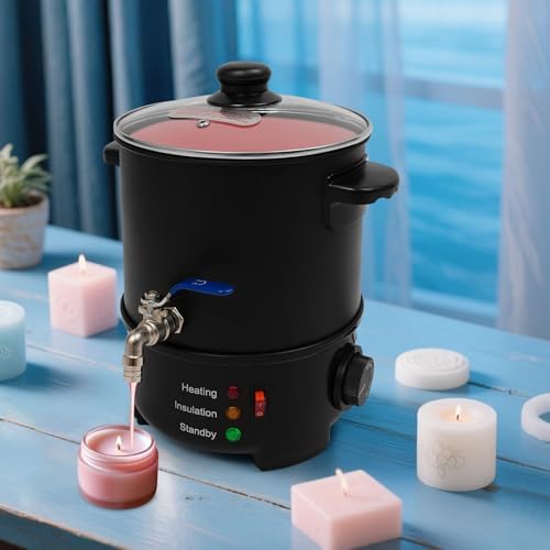 Wax Melter for Candle Making, 4 Liter Large Electric Wax Melting Pot Easy Pour Spout, Electric Non-Stick Candle Wax Melter Pot DIY Candle Making Kit w/ Adjustable Temperature for Candle Soap Cream - Image 7