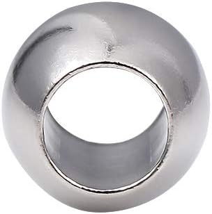Stainless Steel Spacer Beads 10x11mm Oval Loose Charm Caps Beads for DIY Jewelry Making 10pcs with 6mm Hole