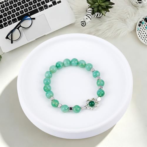 Beebeecraft Round Ceramic Jewelry Tray White About 4.8 Inch - Image 7