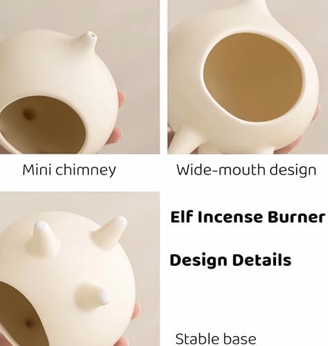 Ceramic Palo Santo Holder & Cone Incense Burner - Mini Chimney - Image 6