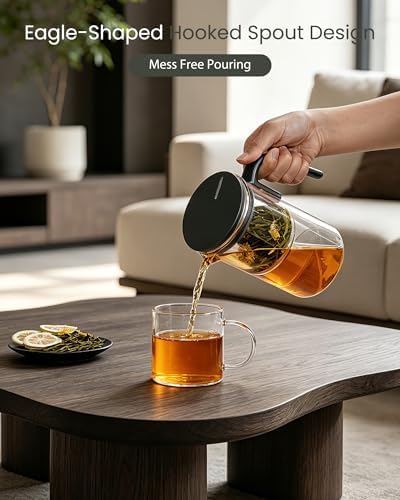ZENS Magnetic Teapot with Infuser, 28oz Magic Tea Pot for Loose Leaf Tea - Image 7