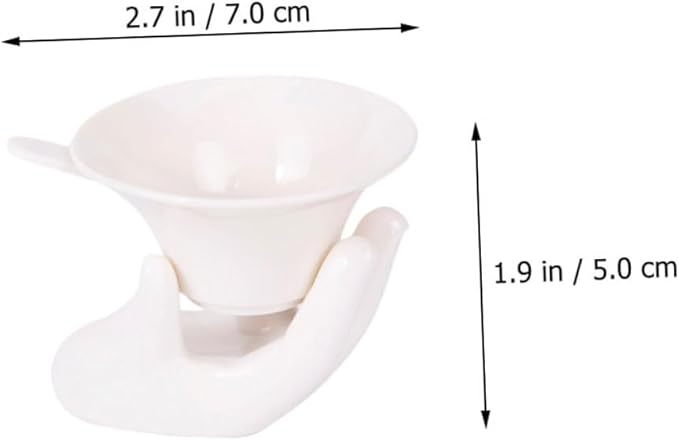 2 Sets Ceramic Tea Strainers White Tea Filters Infuser Filters Clean and Giving