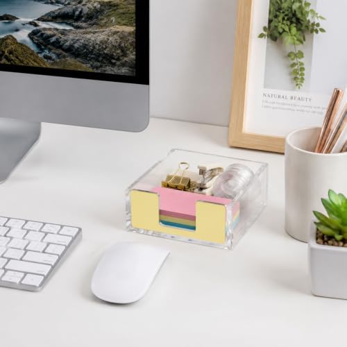 Acrylic Sticky Note Holder, Sticky Note Dispenser, Gold Desk Accessories - Image 7