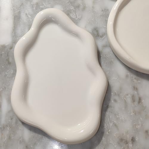 Ceramic Jewelry Tray with Cloud Design - Decorative Catch All Dish for Rings, Keys, and Perfume - Image 7