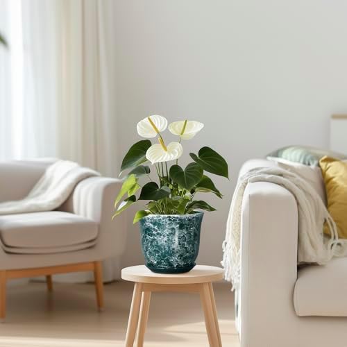 Ceramic Pots for Plants, 5.6 Inch Planter Indoor, Green - Image 7