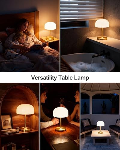 VoMii Mushroom Lamp, Shower Lamp Waterproof for Bathroom & Bedroom - Brass - Image 7