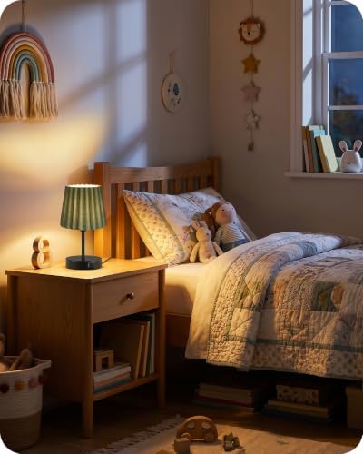 Small Bedside Table Lamps Set of 2, Touch Dimmable Table Lamps with USB Ports, Nightstand Lamps with 2 Stepless Dimming LED Bulbs, E26 Base, for Bedroom, Study, Black and Green J16TLP205 - Image 7