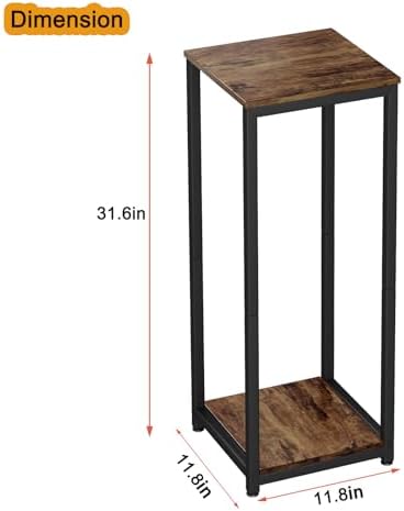 2 Tier Plant Stand Indoor Corner Tall Square Shape Plant Shelf - Image 6