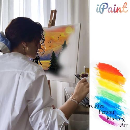 2Pcs Paint and Sip Kit for Adults,Pre Drawn Canvas to Paint for Flower Butterfly Date Night for Couples DIY Acrylic Painting Kits 8×10 (Sunset) - Image 7