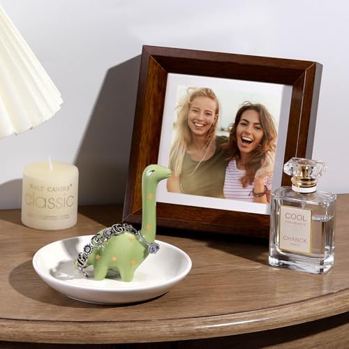 PUDDING CABIN Dinosaur Gifts for Women, Green Dinosaur Ring Holder Dish for Rings Earrings Bracelets Necklace Organizer, Gifts for Women Birthday Mothers Day Christmas Thanksgiving - Image 7
