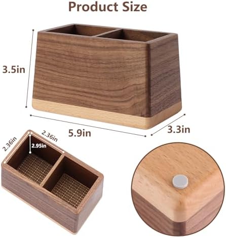 Walnut Pencil Holder Wood Pen Holder for Desk Multiple-Use - Image 6