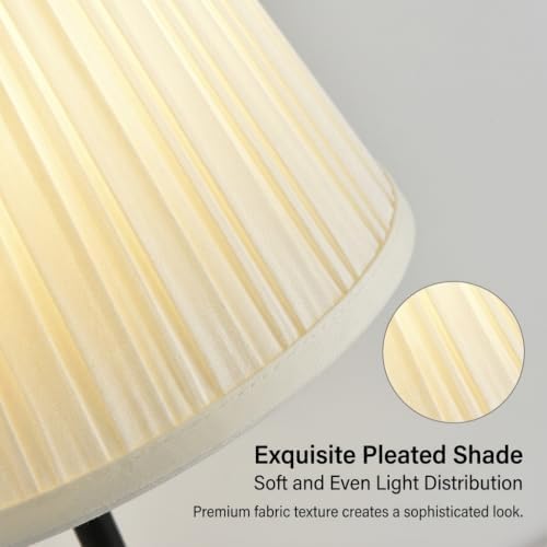 Modern Table Lamp for Bedroom, Black Bedside Lamp Nightstand Lamp - Image 7