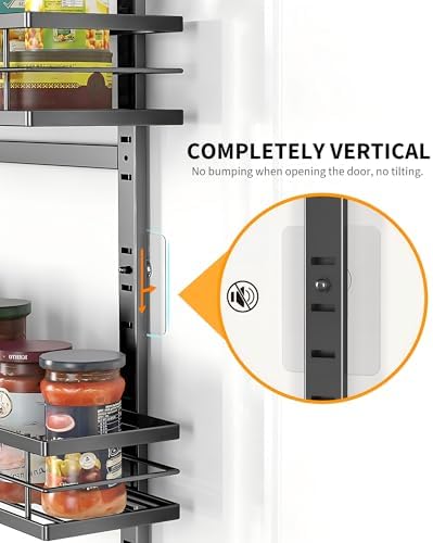 Moforoco White 9-Tier Over The Door Pantry Organizer, Pantry Organization And Storage, Metal Hanging Spice Rack Shelves Door, Home & Kitchen Essentials, Laundry Room Bathroom Organization (Pack of 2) - Image 6