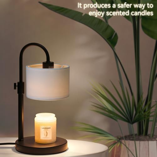 FINCMY Candle Warmer Lamp with Timer, Adjustable Height Candle Wax Warmer Candle Lamp Warmer for Jar Candles, Home Decor House Warming Gifts Compatible with Various Candles (White) - Image 7