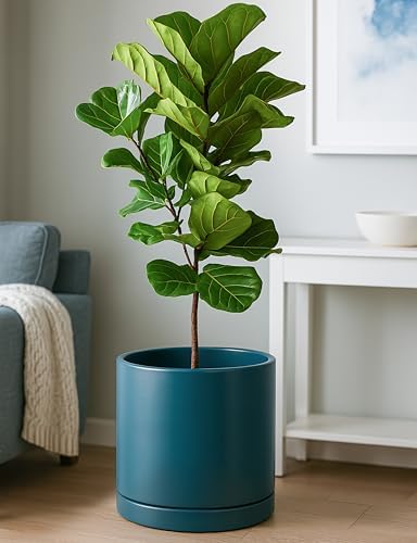 D'vine Dev 12 Inch Ceramic Planter Pot, Teal, 94-O-F-9 - Image 6