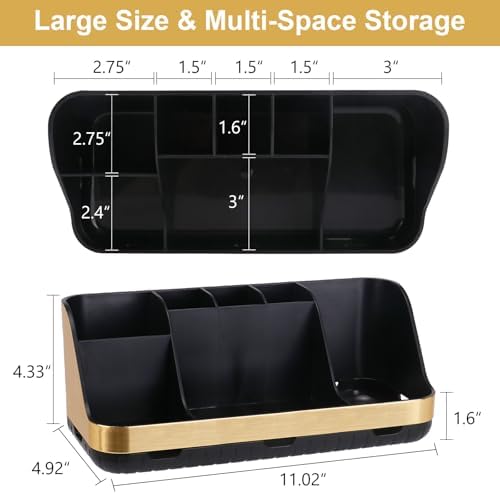 GFWARE Gold Toothbrush Holders for Bathrooms Countertop Organizer - Detachable 7 Slots Electric Toothbrush and Toothpaste Holder, Kids Organization and Storage, Restroom Accessories Vanity Stuff - Image 7