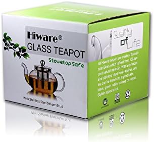 Hiware Glass Teapot with Stainless Steel Infuser & Lid, Borosilicate Glass Tea Pot Stovetop Safe, Blooming & Loose Leaf Teapots, 27 Oz - Image 6