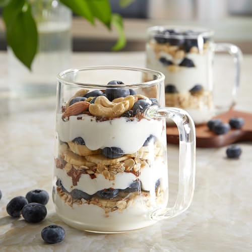 Large Glass Coffee Mugs, 20 oz Glass Coffee Cups Set of 4, Clear Borosilicate Glass Mugs with Handles for Cappuccino, Tea, Latte, Hot/Cold Beverages, Wine, Americano - Image 7
