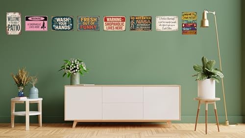 Welcome To Our Patio Bbq Funny Retro Metal Tin Signs Wall Decor 12x8 in - Image 7