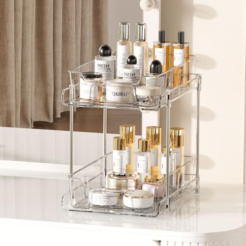 Vtopmart 4 Pack Plastic Clear Pull Out Organizer with Dividers (S-Divided) - Image 6