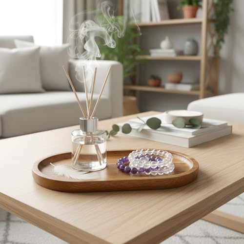 Small Wood Tray, 7.3"x 4" Mini Wooden Serving Tray Bathroom Countertop Organizer Trays Wood Counter Plates for Coffee Tables, Dessert, Snack, Fruit, Vegetable, Decor Restaurant - Image 7