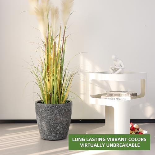 Dexceder 15x14 Self Watering Planter with Wheels (Stone Matte) - Image 6