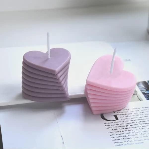 Candle Molds - Silicone Mold for Candles Making, DIY 3D Moulds for Soy Wax, Beeswax, Scented Candle, Valentine's Day Gifts (Rotating Love) - Image 4