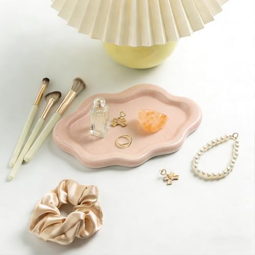 Ceramic Jewelry Tray, Cute Cloud Tray Jewelry Dish, Pink Trinket Dish, Ring Holder for Vanity Bathroom Nightstand Decor, Small Ring Dish Birthday Gifts for Women, Jewlery Plate for Candles - Image 7