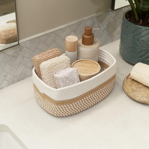 Beautiful Storage Basket Set of 3 - Sturdy Rope Baskets for Shelves - Image 7