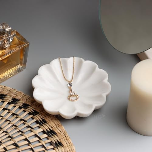 SWADESHI BLESSINGS HandMade Marble Jewelry Tray, Trinket Dish, Catch-all,5" - Image 6