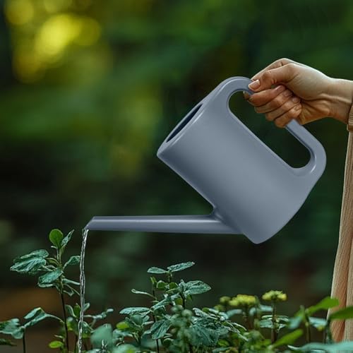 Plastic Watering Can - for Indoor and Outdoor Home Garden Plants - with Long Spout -Emerald Green - 1/4 Gallon - Image 7
