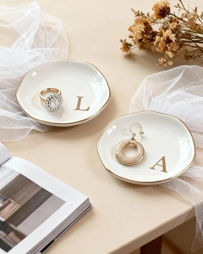 Ceramic Jewelry Tray Trinket Ring Dish Personalized Gifts for Women Bride - Image 6