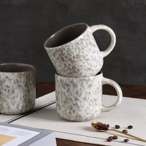 MONITO 12OZ Coffee Mugs Set of 4, Modern Ceramic Coffee Mug Set with Handle - Image 7