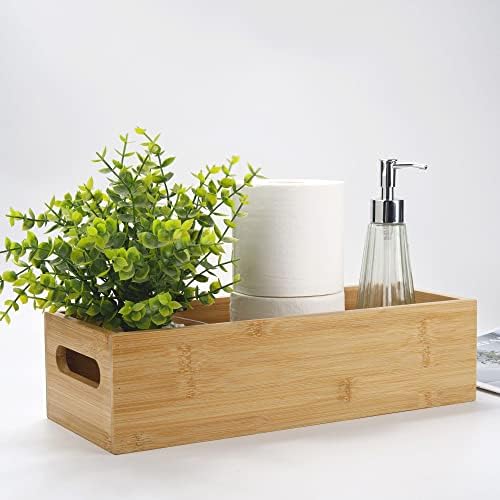 Toilet Tank Paper Basket for Back of Tank Top, Bamboo Bathroom Storage for Organizing (15 x 6 x 4 inch) - Image 6