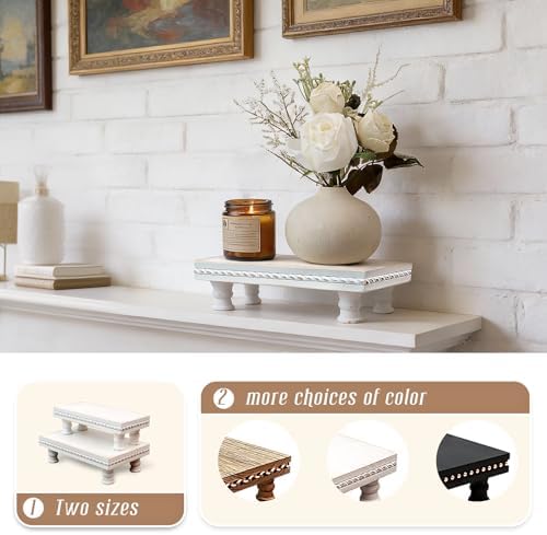 Bathroom Tray Pedestal Stand, Waterproof Wood Riser for Bathroom Counter - Image 6