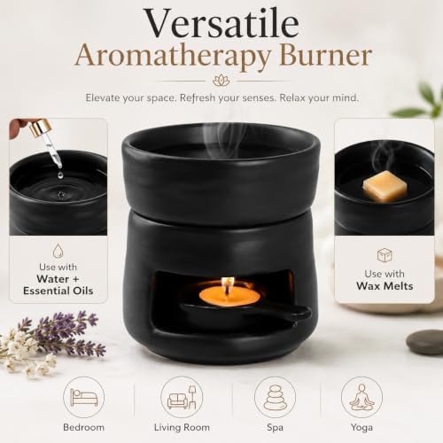 Bighan Tea Light Candle Holder Ceramic Oil Burner Tealight Wax Warmer - Image 6