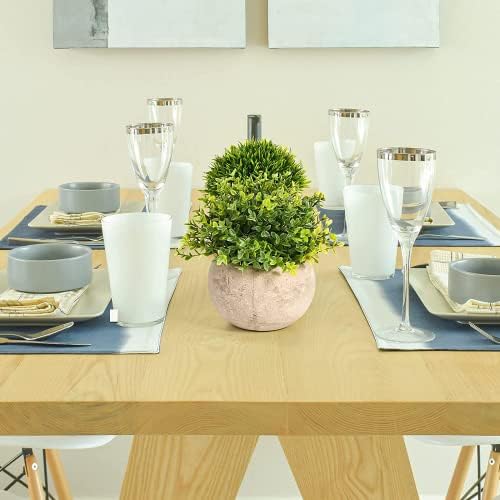 Velener Mini Sage Green Potted Boxwood Topiary Artificial Plants for Home Decor Indoor, Farmhouse House Plant Office Small Desk Shelf Apartment Coffee Bar Bathroom Decor Guest Room, Small Fake Plant - Image 6