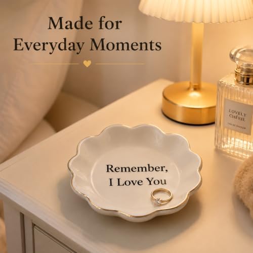 Remember, I Love You Jewelry Dish, Ceramic Ring Holder, Gift for Women - Image 6