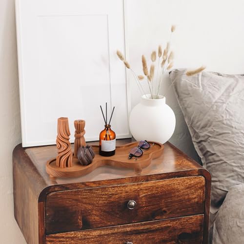 Uiifan Wood Cloud Perfume Decorative Tray Bedside Jewelry Tray,Brown - Image 6
