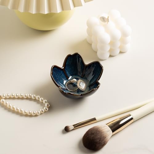 Flower Ring Holder Dish, Ceramic Jewelry Tray, Small Trinket Dish - Image 6