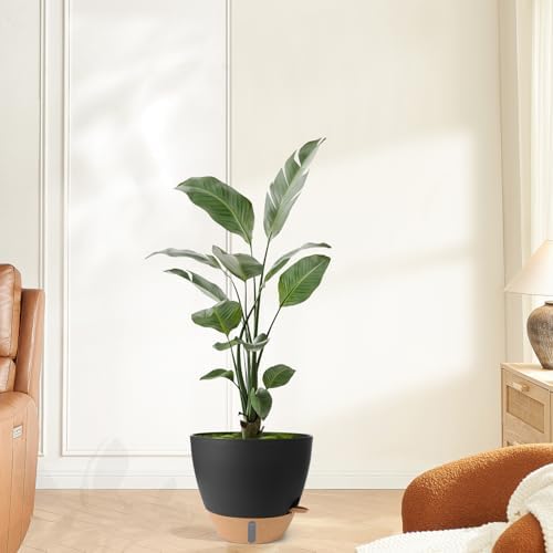 Self Watering Pots for Indoor Plants 12/10/9/8 Inch Plastic with Reservoir - Image 7