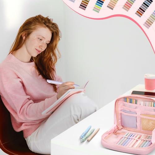 135 Pcs Book Annotation Kit Aesthetic Pencil Case Bag 12 Highlighter 11 Gel Pen 1 Marker 300 Sheet Transparent Sticky Notes Pad 2640 Index Stickers Bible Study Supplies (Kawaii,Pink) - Image 7